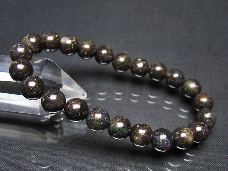 ブラックオパール ブレスレット 8mm [t249-4875] 1枚目