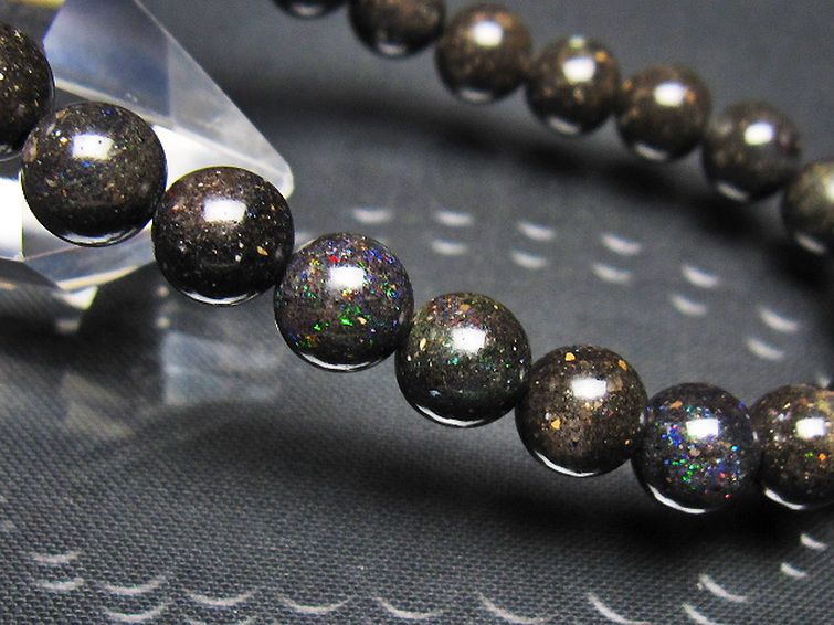 ブラックオパール ブレスレット 8mm [t249-4875] 3枚目