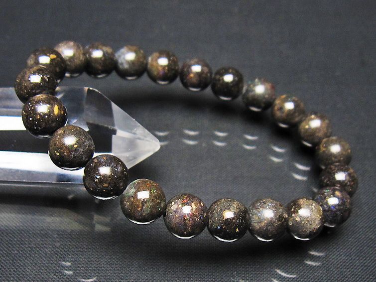 ブラックオパール ブレスレット 9mm [t249-4881] 1枚目