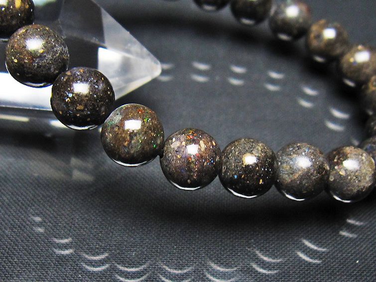 ブラックオパール ブレスレット 9mm [t249-4881] 3枚目