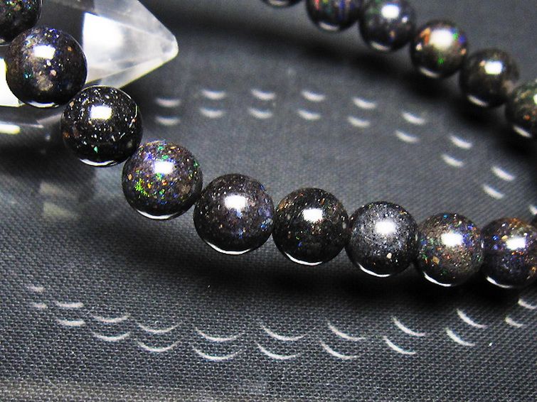 ブラックオパール ブレスレット 8mm [t249-4891] 3枚目