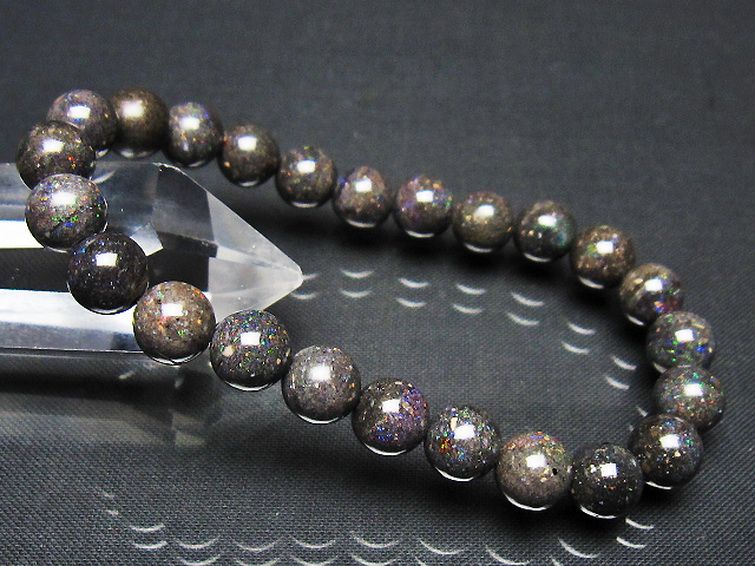 ブラックオパール ブレスレット 9mm [t249-4894] 1枚目