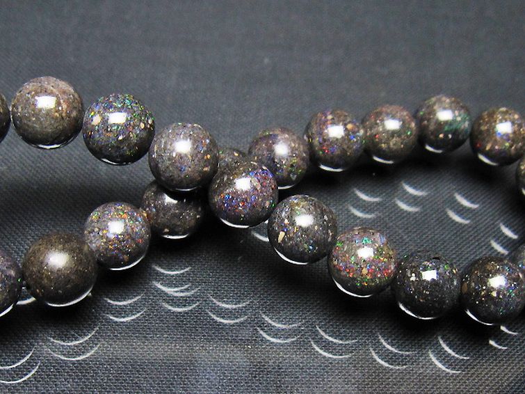 ブラックオパール ブレスレット 9mm [t249-4894] 2枚目