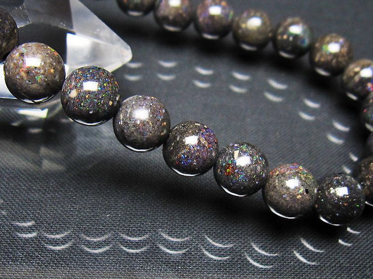 ブラックオパール ブレスレット 9mm [t249-4894] 3枚目