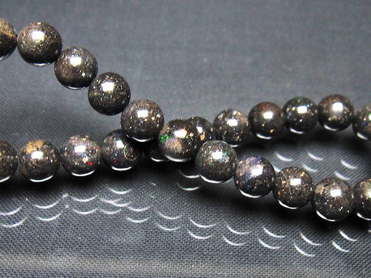 ブラックオパール ブレスレット 7mm [t249-4898] 2枚目