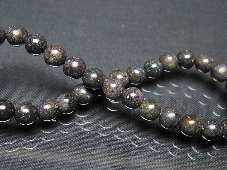 ブラックオパール ブレスレット 6mm [t249-4907] 2枚目