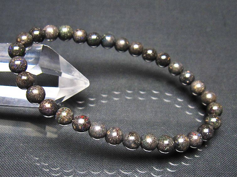 ブラックオパール ブレスレット 6mm [t249-4908] 1枚目