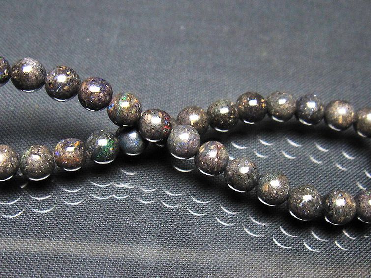 ブラックオパール ブレスレット 6mm [t249-4908] 2枚目