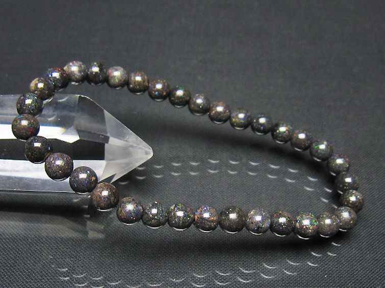 ブラックオパール ブレスレット 6mm [t249-4910] 1枚目