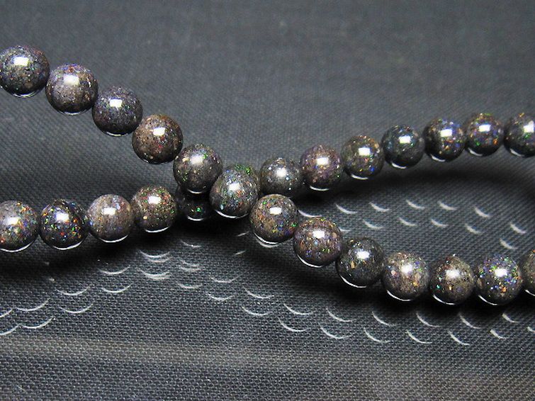 ブラックオパール ブレスレット 6mm [t249-4910] 2枚目