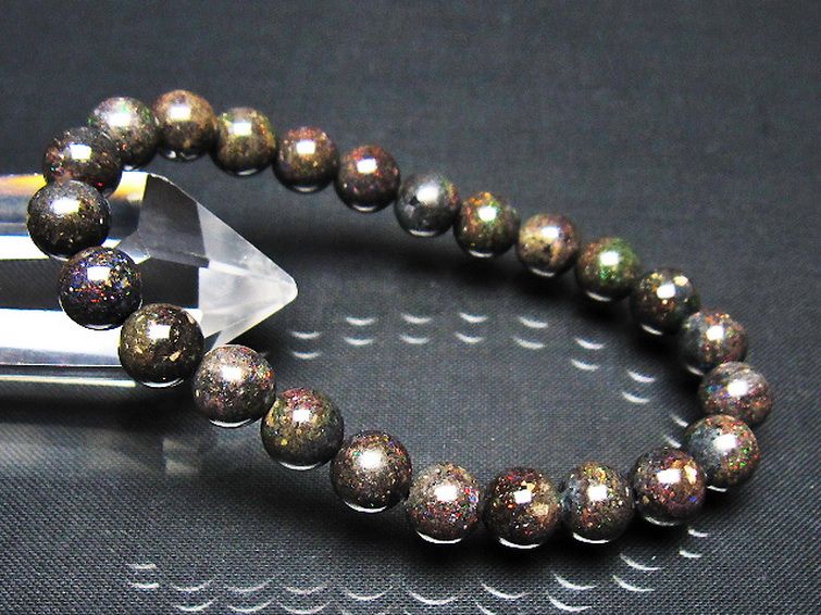 ブラックオパール ブレスレット 8mm [t249-4929] 1枚目