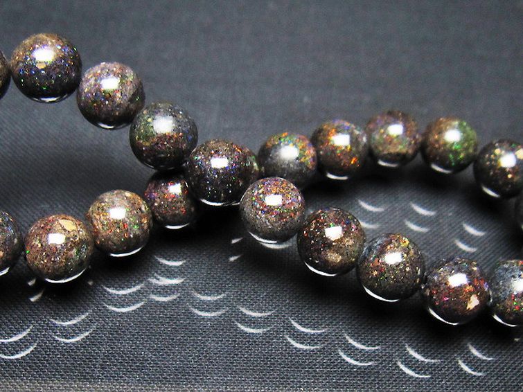 ブラックオパール ブレスレット 8mm [t249-4929] 2枚目