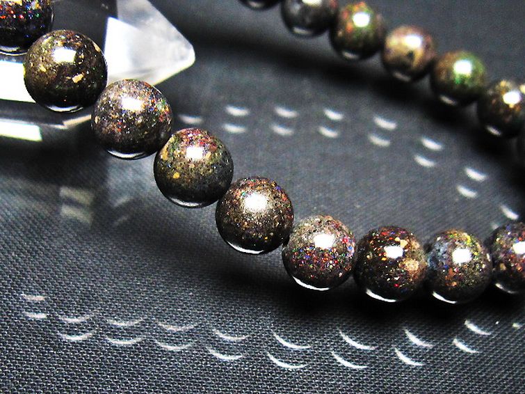 ブラックオパール ブレスレット 8mm [t249-4929] 3枚目