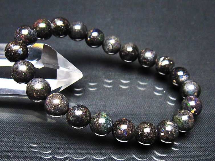 ブラックオパール ブレスレット 9mm [t249-4937] 1枚目