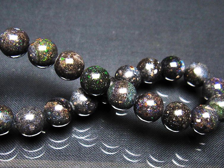 ブラックオパール ブレスレット 9mm [t249-4937] 2枚目