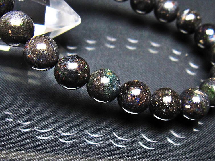 ブラックオパール ブレスレット 9mm [t249-4937] 3枚目