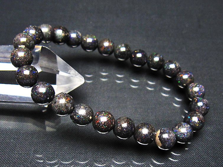 ブラックオパール ブレスレット 8mm [t249-4943] 1枚目