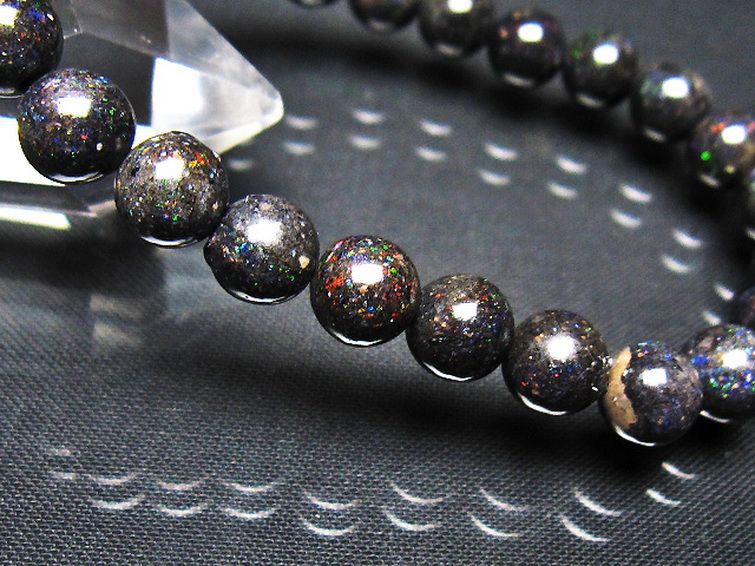 ブラックオパール ブレスレット 8mm [t249-4943] 3枚目