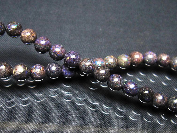 ブラックオパール ブレスレット 6mm [t249-4963] 2枚目