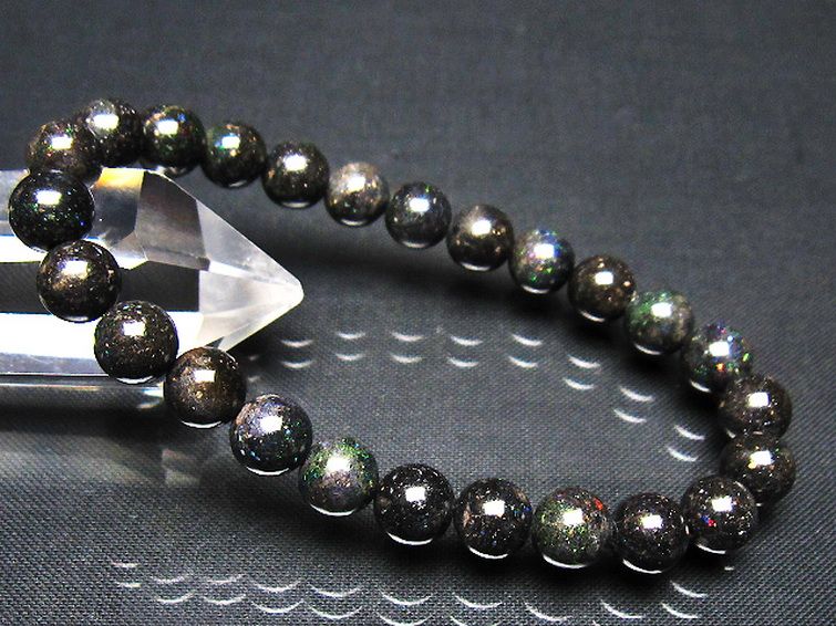 ブラックオパール ブレスレット 8mm [t249-4972] 1枚目