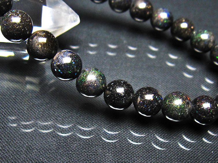 ブラックオパール ブレスレット 8mm [t249-4972] 3枚目