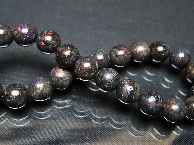 ブラックオパール ブレスレット 8mm [t249-4979] 2枚目