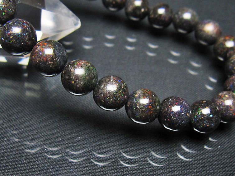 ブラックオパール ブレスレット 8mm [t249-4979] 3枚目