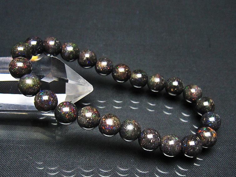 ブラックオパール ブレスレット 8mm [t249-4984] 1枚目