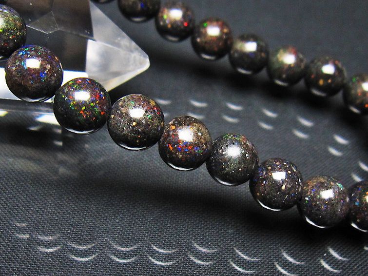 ブラックオパール ブレスレット 8mm [t249-4984] 3枚目