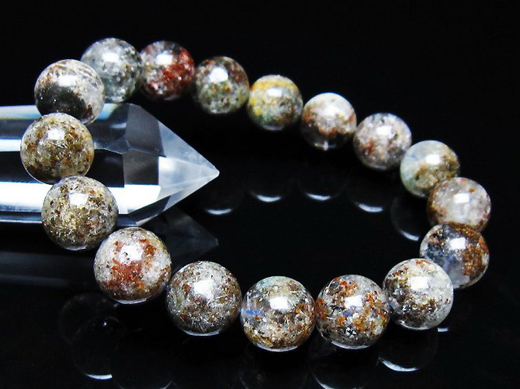 ガーデン トルマリンルチル入り ブレスレット 12mm [t253-3042] 1枚目