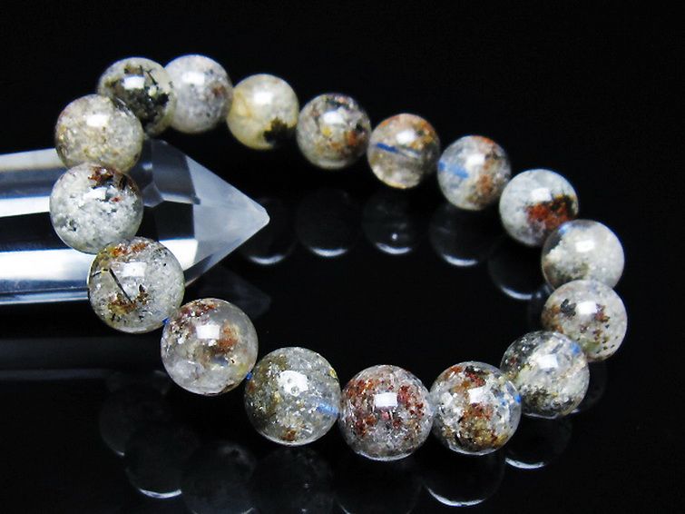 ガーデン トルマリンルチル入り  ブレスレット 12mm [T253-3181] 1枚目