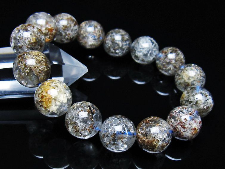 ガーデン トルマリンルチル入り  ブレスレット 14mm [T253-3241] 1枚目