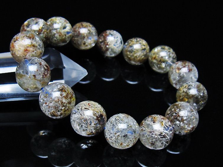 ガーデン トルマリンルチル入り  ブレスレット 14mm [T253-3243] 1枚目