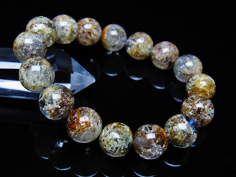 ガーデン トルマリンルチル入り  ブレスレット 14mm [T253-3258] 1枚目