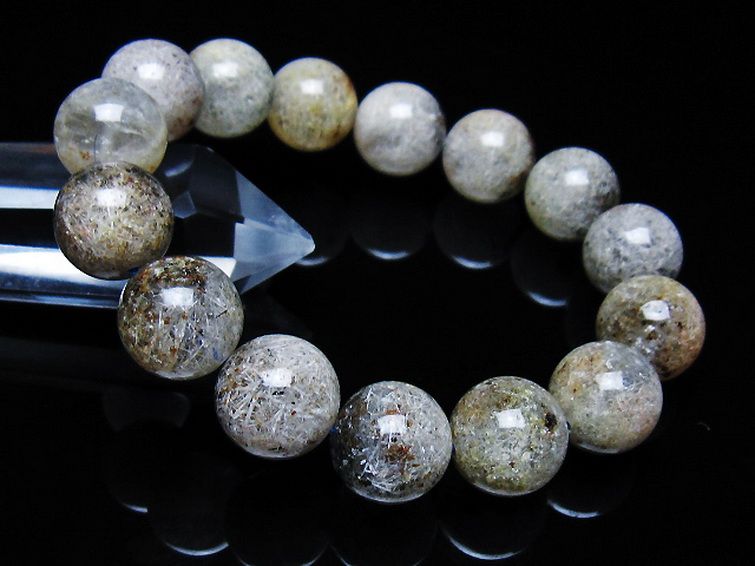 ガーデン トルマリンルチル入り ブレスレット 14mm [t253-3259] 1枚目