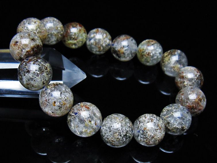 ガーデン トルマリンルチル入り  ブレスレット 14mm [T253-3260] 1枚目