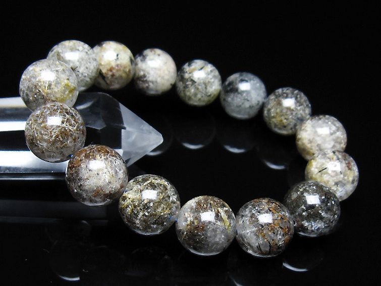 ガーデン トルマリンルチル入り ブレスレット 14mm [t253-3363] 1枚目