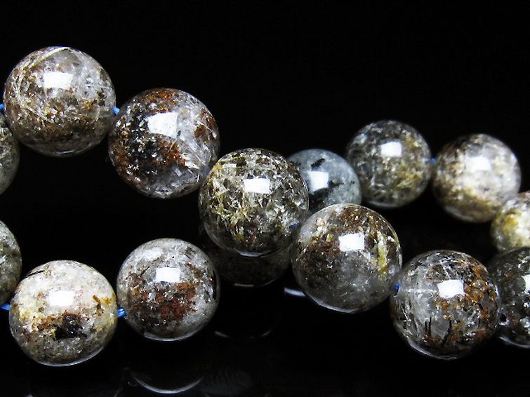 ガーデン トルマリンルチル入り ブレスレット 14mm [t253-3363] 2枚目