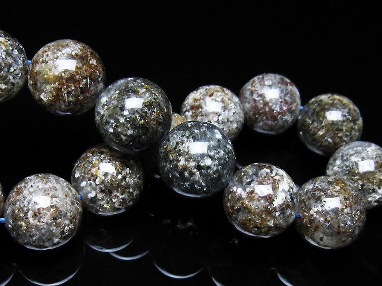 ガーデン トルマリンルチル入り ブレスレット 14mm [t253-3409] 2枚目