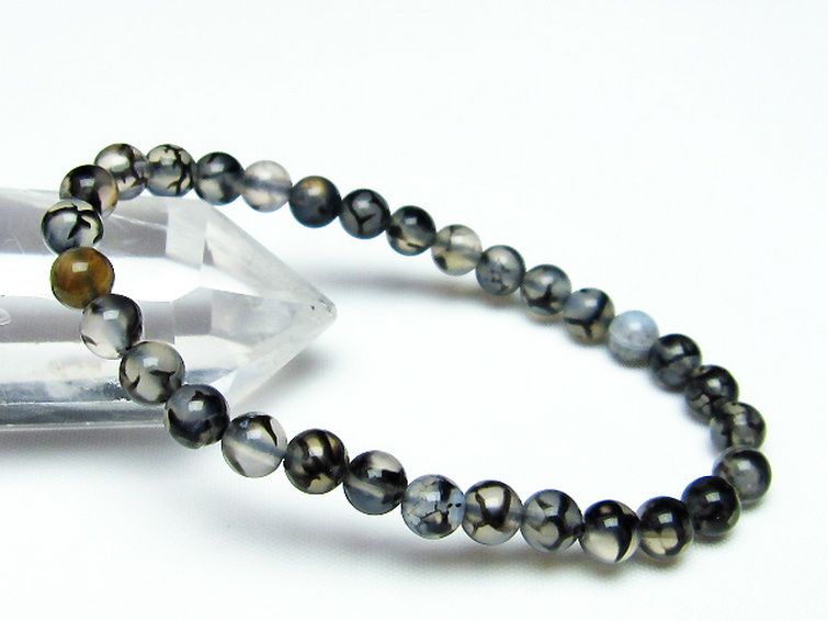 龍紋メノウ ブレスレット 6mm [T256-4139] 1枚目