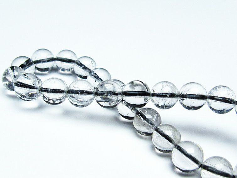ブラックルチルクォーツ ブレスレット 8mm [t257-5760] 2枚目