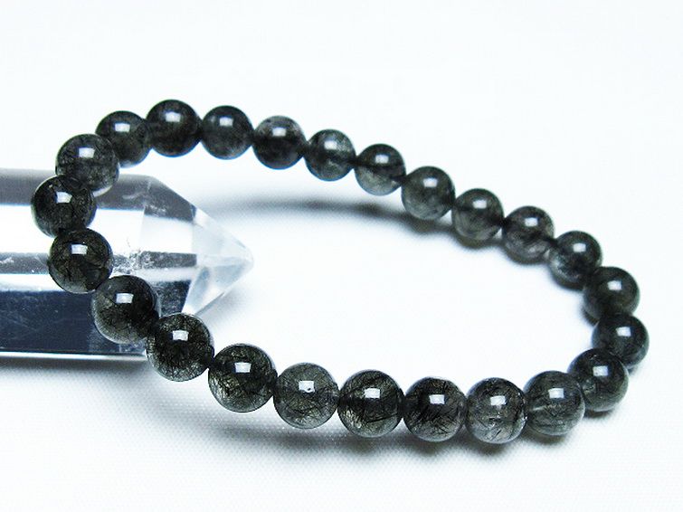 ブラックルチルクォーツ ブレスレット 8mm [T257-7114] 1枚目
