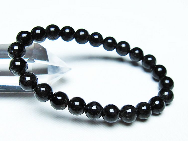 ブラックルチルクォーツ ブレスレット 8mm [T257-7239] 1枚目