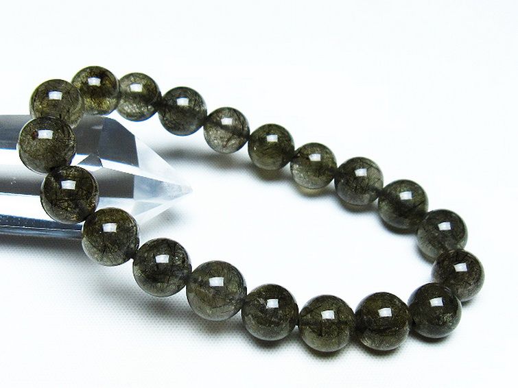 ブラックルチルクォーツ ブレスレット 10mm [T257-7560] 1枚目