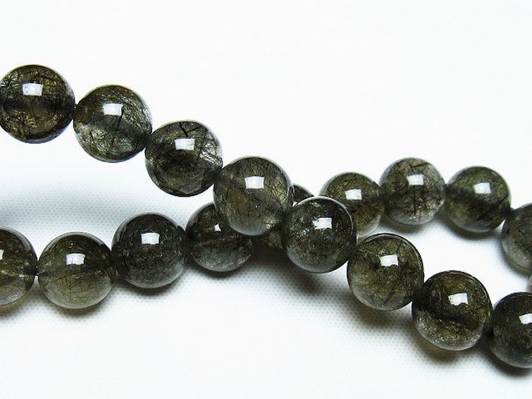 ブラックルチルクォーツ ブレスレット 10mm [T257-7560] 2枚目