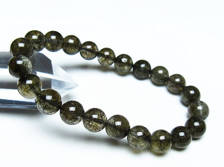 ブラックルチルクォーツ ブレスレット 9mm [T257-7562] 1枚目