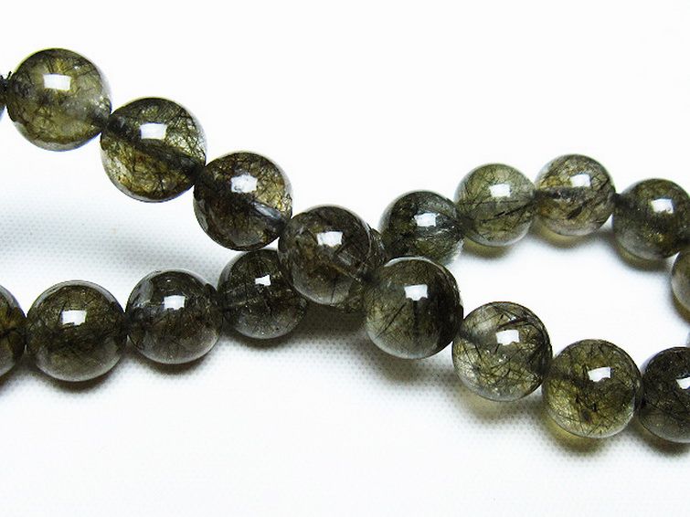 ブラックルチルクォーツ ブレスレット 9mm [T257-7562] 2枚目