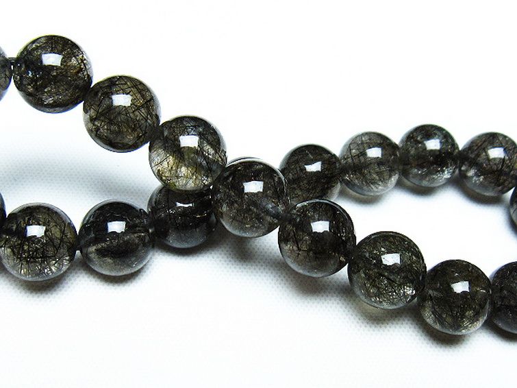 ブラックルチルクォーツ ブレスレット 9mm [T257-7569] 2枚目