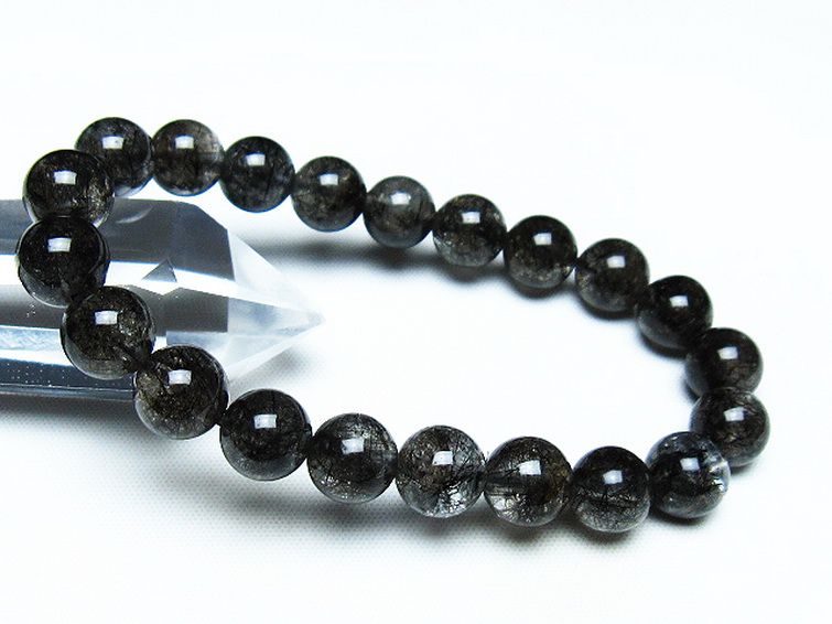 ブラックルチルクォーツ ブレスレット 9mm [T257-7571] 1枚目