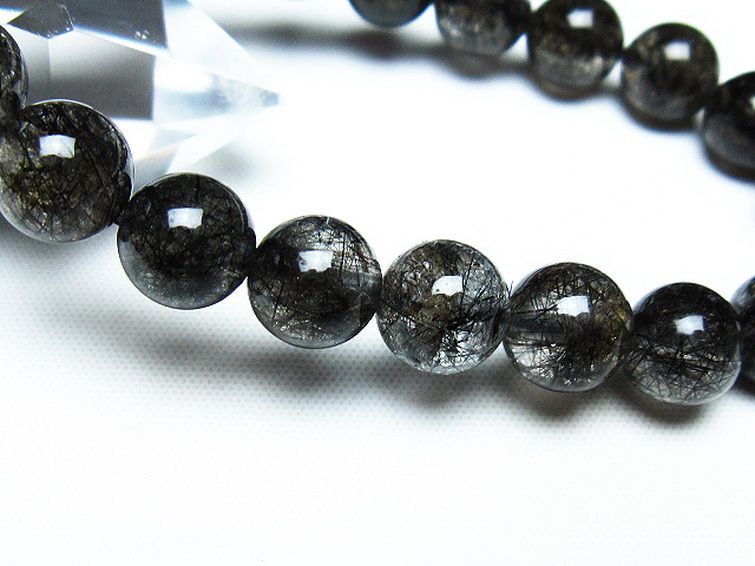 ブラックルチルクォーツ ブレスレット 9mm [T257-7571] 3枚目